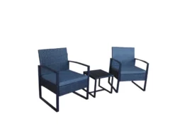 Bestes Angebot 😀 Coraggio Forma Balkonmöbel-Set Rattan 3-teilig in grau ⌛