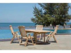 Besorgen 🔔 Coraggio Forma Gartentisch Teak - 100/75/180-240 cm in braun 🌟 -Gartenmöbel Verkaufs-Shop 11020017 02 12 milieu