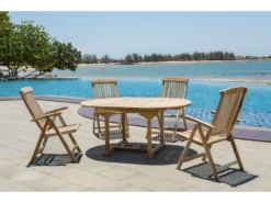 Rabatt ⌛ Coraggio Forma Gartenmöbel-Set Teak 5-teilig in braun 😀