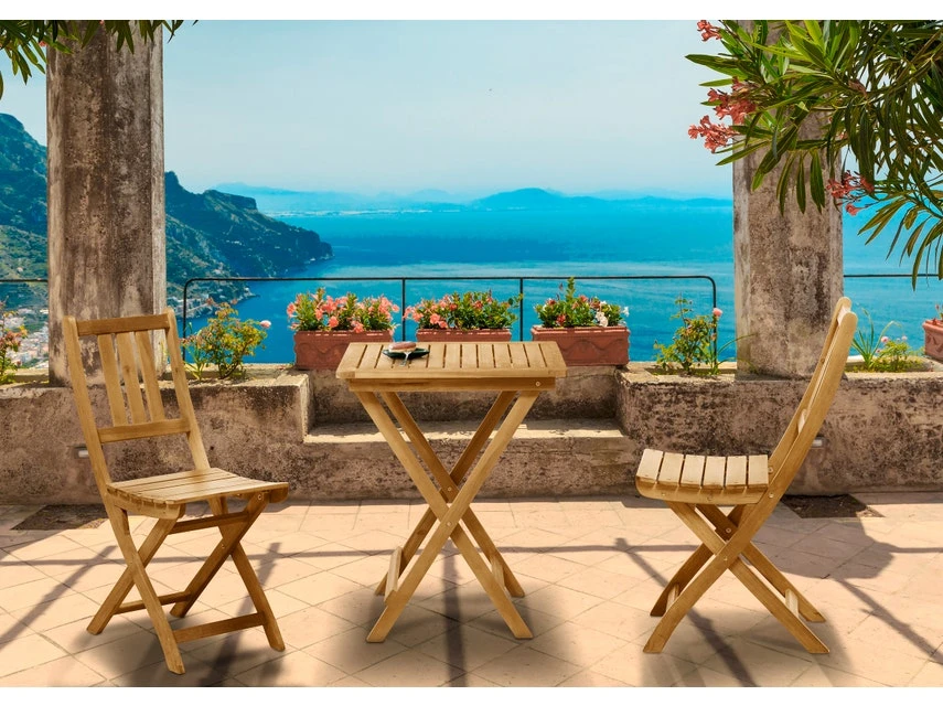 Bester Verkauf đ Gartenmöbel-Set Akazie 3-teilig in braun â 2 Bester Verkauf đ Gartenmöbel-Set Akazie 3-teilig in braun â â Bild 2