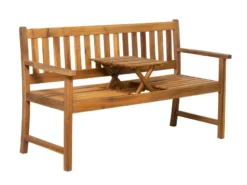 Auslauf 🔔 Gartenbank Akazie - 157/90/60 cm in braun ✨