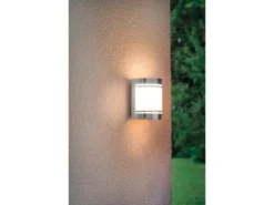 Besorgen 👍 Außenwandleuchte Cerno - 14/17/10 cm in silberfarben ✨ -Gartenmöbel Verkaufs-Shop 30191 ambient 0001