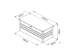 Aktion ✨ Metallaufbewahrungsbox Megabox XL - 126/56/62 in grau 😀 -Gartenmöbel Verkaufs-Shop 4058166047427 megabox xl 11232 l 07 massangabe