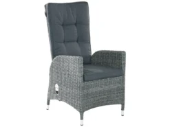 Budget 😍 Jardini Gartenstuhl Barcelona - 65/112/62 cm in grau 🔔