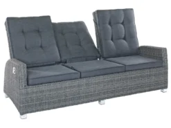 Bestpreis ❤️ Jardini Loungesofa Barcelona 3-Sitzer - 210/108/90 cm in grau 🌟 -Gartenmöbel Verkaufs-Shop 5521198 0439940 2 22118500