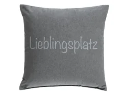 Angebote ⌛ Zierkissen Jardini Go - 38x38 cm in mittelgrau 🔔