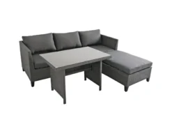 Bestes Angebot 🔔 Jardini Gartenmöbel-Set Dayton 3-teilig in grau 🔥 -Gartenmöbel Verkaufs-Shop 6163038 0500297 23263205