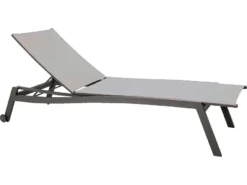 Bestes Angebot 🔔 Sonnenliege Allround - 70/38/201 cm in silberfarben ✨