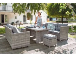 Schlussverkauf 🔔 Jardini Gartenmöbel-Set Amrum 5-teilig in grau ❤️ -Gartenmöbel Verkaufs-Shop 6360993 0540875 5 23717236