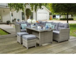 Schlussverkauf 🔔 Jardini Gartenmöbel-Set Amrum 5-teilig in grau ❤️ -Gartenmöbel Verkaufs-Shop 6361367 0541083 1 23717236