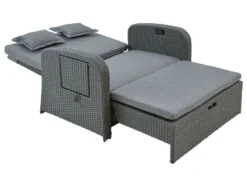 Rabatt 🧨 Jardini Loungesofa Linosa 2-Sitzer - 117/103/78 cm in grau 💯 -Gartenmöbel Verkaufs-Shop 6361454 0541156 2 23762463