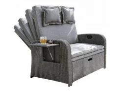 Rabatt 🧨 Jardini Loungesofa Linosa 2-Sitzer - 117/103/78 cm in grau 💯 -Gartenmöbel Verkaufs-Shop 6361456 0541156 4 23762463