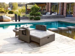 Rabatt 🧨 Jardini Loungesofa Linosa 2-Sitzer - 117/103/78 cm in grau 💯 -Gartenmöbel Verkaufs-Shop 6361459 0541156 7 23762463