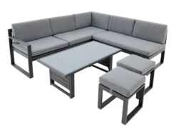 Angebote ⭐ Jardini Gartenmöbel-Set Lina 5-teilig in dunkelgrau ✨ -Gartenmöbel Verkaufs-Shop 6361464 0541165 3 23763693