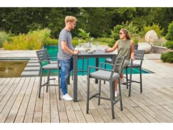 Aktion ⭐ Jardini Barsessel Graciosa - 55/108/58 cm in grau ✨ -Gartenmöbel Verkaufs-Shop 6363226 0542041 4 23755814 4