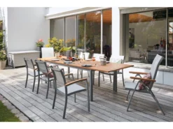 Aktion 😍 Jardini Stapelstuhl Sylt - 58/88/59 cm in hellgrau 🛒 -Gartenmöbel Verkaufs-Shop 6363429 0542133 2 23765780