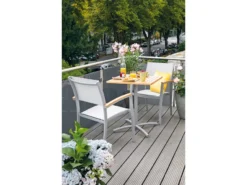 Aktion 😍 Jardini Stapelstuhl Sylt - 58/88/59 cm in hellgrau 🛒 -Gartenmöbel Verkaufs-Shop 6363433 0542133 6 23765780