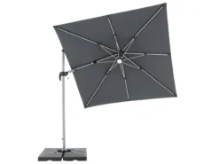 Aktion 🎁 Jardini Sonnenschirm Sunlight - 250/260/250 cm in dunkelgrau ⌛ -Gartenmöbel Verkaufs-Shop 6371817 0545131 3 23895800