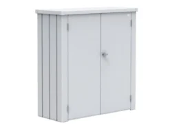 Schlussverkauf 🎉 Terrassenschrank Romeo - 132/140/57 cm in hellgrau 🌟