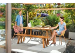 Großhandel 👏 Jardini Gartenbank Siena - 180/45/35 cm in braun 🎁 -Gartenmöbel Verkaufs-Shop 6536688 0572908 2 23776232