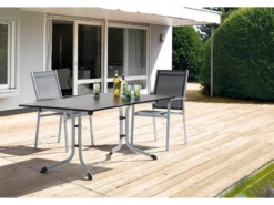 Großhandel 🔔 Stapelstuhl Meran - 61/98/57 cm in grau 💯 -Gartenmöbel Verkaufs-Shop 6538933 0573497 6 24370497