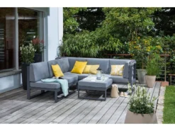 Aktion ⌛ Jardini Loungegarnitur Long Island II 4-teilig in grau 🤩 -Gartenmöbel Verkaufs-Shop 6544485 0575733 3 24269707