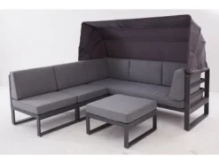 Aktion ⌛ Jardini Loungegarnitur Long Island II 4-teilig in grau 🤩 -Gartenmöbel Verkaufs-Shop 6544489 0575733 7 24269707