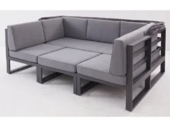 Aktion ⌛ Jardini Loungegarnitur Long Island II 4-teilig in grau 🤩 -Gartenmöbel Verkaufs-Shop 6544490 0575733 8 24269707