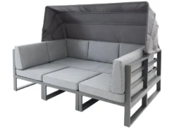 Aktion ⌛ Jardini Loungegarnitur Long Island II 4-teilig in grau 🤩 -Gartenmöbel Verkaufs-Shop 6544492 0575733 10 24269707