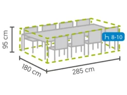 Auslauf 💯 Winza Schutzhülle für Speisegruppe - 285/95/180 cm in grau ✨ -Gartenmöbel Verkaufs-Shop 6553330 0577868 1 24412413