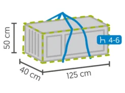 Besorgen 🔔 Winza Aufbewahrungstasche für Kissen - 125/50/40 cm in grau 🥰 -Gartenmöbel Verkaufs-Shop 6553381 0577887 1 24412512