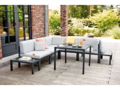 Auslauf 💯 Jardini Speiseloungetisch Bali - 87/68/160 cm in dunkelgrau 🔥 -Gartenmöbel Verkaufs-Shop 6627782 0583056 4 24241367