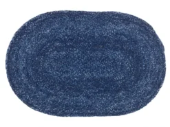 Billig 🥰 Tischteppich PET breaded - 80x120 cm in dunkelblau 🎁