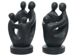 Am billigsten 👏 Jardini Statue Familie - 27/55/31,5 cm in dunkelgrau 🛒