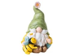 Angebote 🎉 Jardini Dekofigur Zwerg mit Biene - 29/39/25 cm in mehrfarbig ⌛
