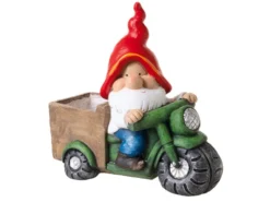 Billig 🧨 Jardini Dekofigur Zwerg auf Traktor/Roller in mehrfarbig 🔥