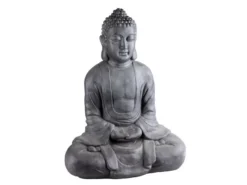 Rabatt 🥰 Jardini Dekofigur Buddha - 61,5/79/35 cm in grau 🤩