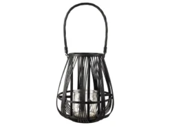 Schlussverkauf 😀 Jardini Laterne aus Bambus - 32/28,5 cm in schwarz 🌟 -Gartenmöbel Verkaufs-Shop 6781288 0611462 2 24666309 1