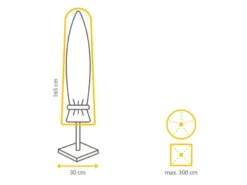 Rabatt ⌛ Winza Schutzhülle für Sonnenschirme - 30/165 cm in grau 😉 -Gartenmöbel Verkaufs-Shop 6782209 0611953 21 24766141