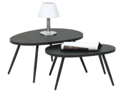 Brandneu 🥰 Jardini Loungetisch-Set Artemis 2 teilig in schwarz 😉 -Gartenmöbel Verkaufs-Shop 6784538 0612533 3 24631493