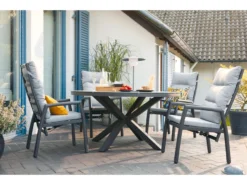 Rabatt 😀 Jardini Gartentisch Bondino - 150x74 cm in grau ❤️ -Gartenmöbel Verkaufs-Shop 6786383 0612917 2 24608294