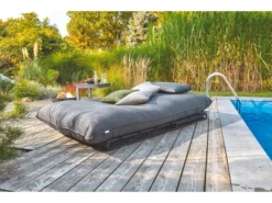 Brandneu 🧨 Jardini Loungebett Hennes - 104/35/175 cm in grau ✔️ -Gartenmöbel Verkaufs-Shop 6787081 0613226 1 24608046