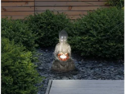 Billig 🌟 Solarleuchte Buddha - 30/20 cm in grau 😀 -Gartenmöbel Verkaufs-Shop 6787433 0613404 2 21529451
