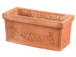 Bestpreis 👍 Übertopf aus Terrakotta - 64/28/28 cm in rot 🥰