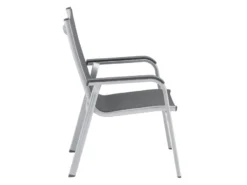 Rabatt 🤩 Kettler Stapelstuhl Basic Plus - 61/104/71 cm in silberfarben ✔️ -Gartenmöbel Verkaufs-Shop 6789053 0613793 3 24605927