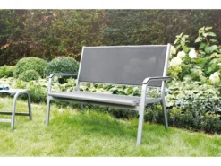 Bestpreis 🔔 Kettler Gartenbank Basic Plus - 137,5/97/64 cm in grau 💯 -Gartenmöbel Verkaufs-Shop 6789084 0613824 3 24765888