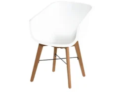 Neu 😍 Schöner Wohnen Gartenstuhl Texel Holz - 55/85/58 cm in weiß ⭐