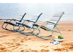 Neu 😀 Jardini Gartenschaukelstuhl Louisville - 61/90/100 cm in blau 😉 -Gartenmöbel Verkaufs-Shop 6791938 0615164 2 24603202