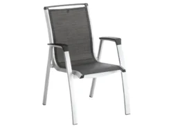 Neu 🎉 Kettler Stapelstuhl Forma II - 60/93/69 cm in silberfarben ✨