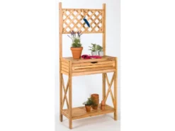 Neu 🥰 Jardini Pflanztisch Hermes - 70/160/40 cm in braun 🎁 -Gartenmöbel Verkaufs-Shop 6805922 0621080 8 24651590